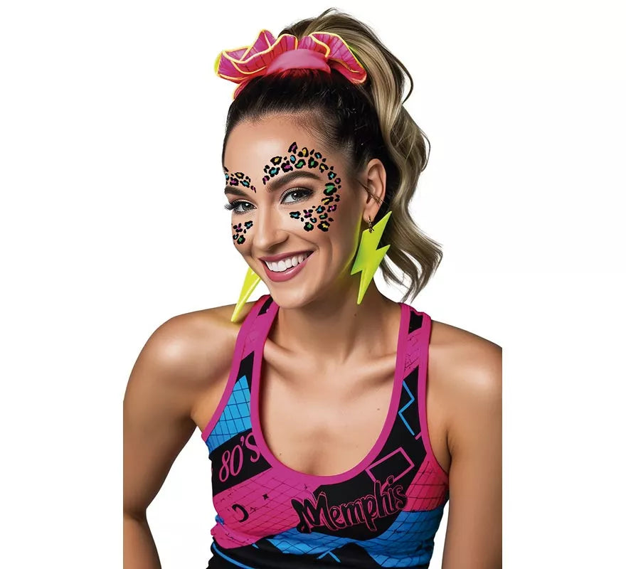 Translation missing: en.Glitter Face de Leopardo multicolor
