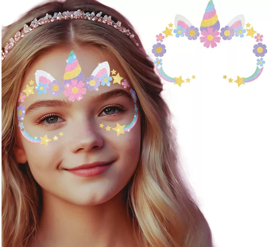 Translation missing: en.Glitter Face de Unicornio para niña