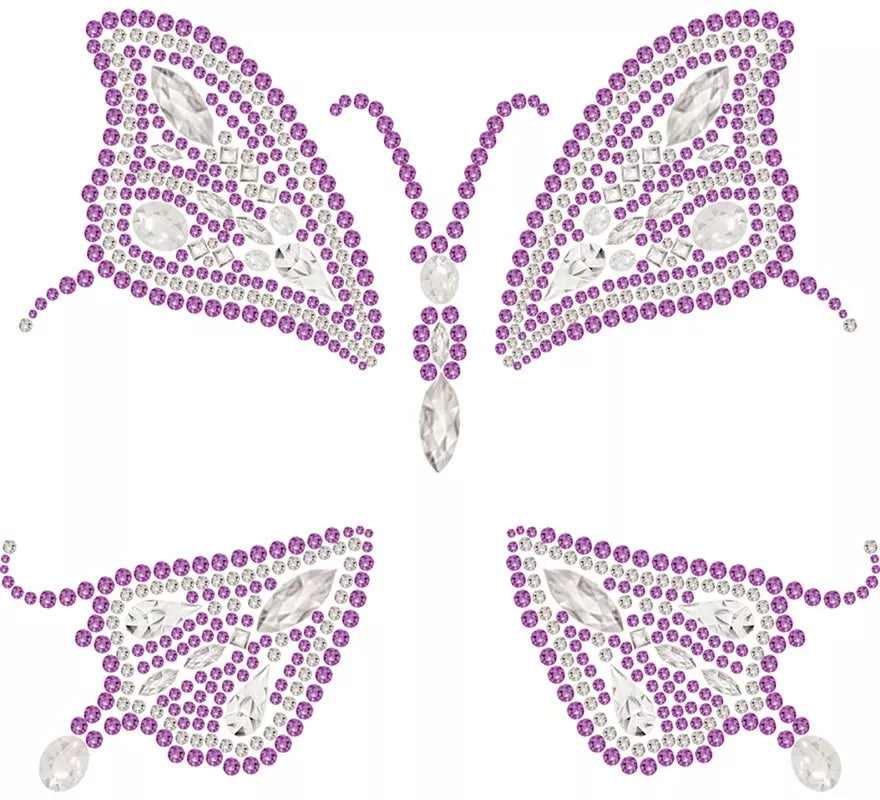 Glitter Face Mariposa rosa