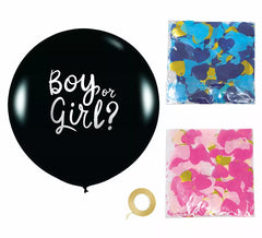 Blue and Pink Balloon with 50 cm Confetti