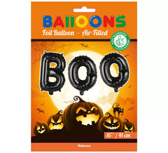 BOO Black Foil Balloon 41 cm