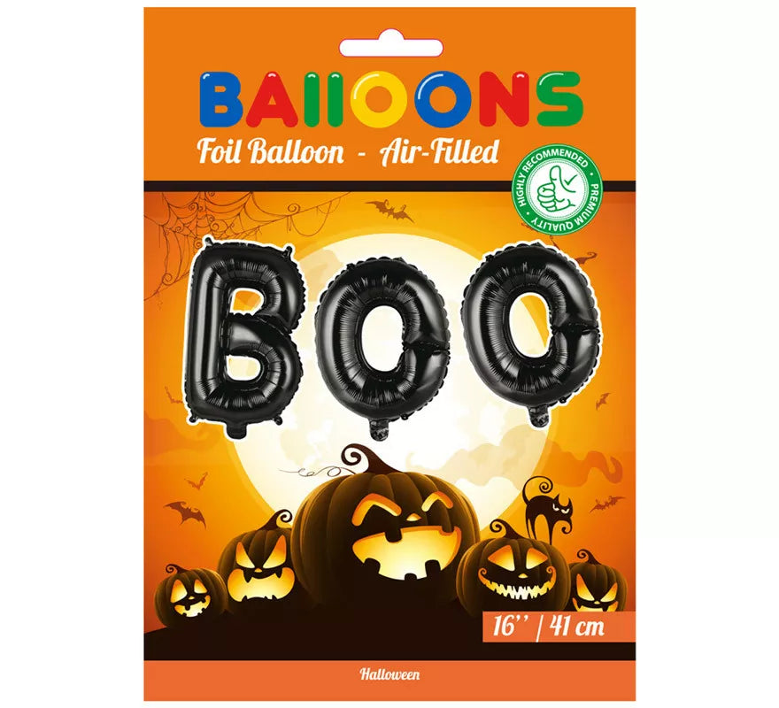 Translation missing: en.Globo de Foil BOO Negro de 41 cm