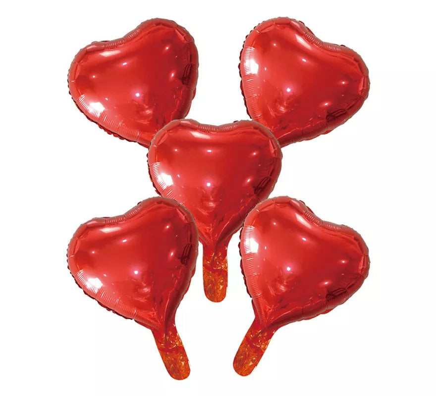 Translation missing: en.Globo de Foil Corazón de Rojo de 20 cm