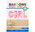 Globo de Foil GIRL Rosa 41 cm