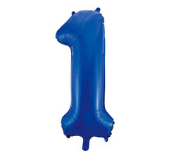 Foil Balloon Number 1 Color Blue 86 cm