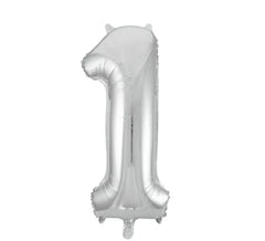 86 cm Silver Number 1 Foil Balloon