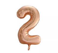 86 cm Rose Gold Number 2 Foil Balloon