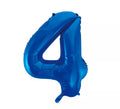 Globo de Foil Número 4 Color Azul de 86 cm