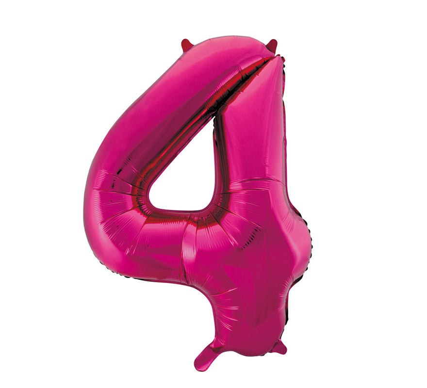 Translation missing: en.Globo de Foil Número 4 Color Rosa de 86 cm