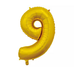 66 cm Gold Number 9 Foil Balloon