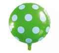 Globo de Foil Redondo Lunares Verde Manzana de 46 cm