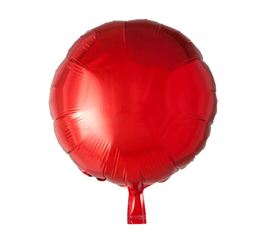 Globo de Foil Redondo Rojo de 46 cm