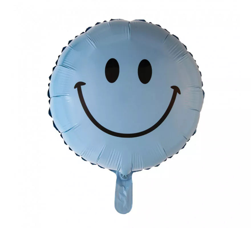 Translation missing: en.Globo de Foil Redondo Sonrisa Azul Bebé de 46 cm