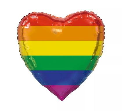 Globo de Foil XL Corazón Arcoíris de 92 cm