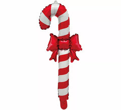 Candy Cane Foil Balloon with Ribbon 55x25 cm