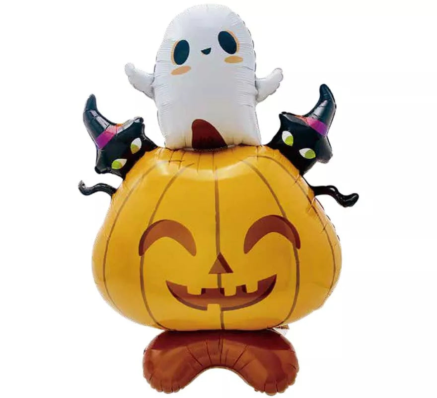 Globo Foil Calabaza y Fantasma de 69x98 cm