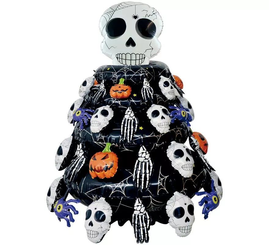 Globo Foil con base Árbol de esqueleto 103x85 cm