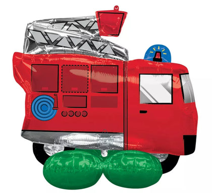 Globo Foil Gigante Airloonz Camión de Bomberos 106x88 cm
