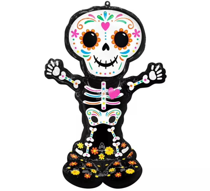 Globo Foil Gigante Airloonz Esqueleto Día de los Muertos 88x132 cm