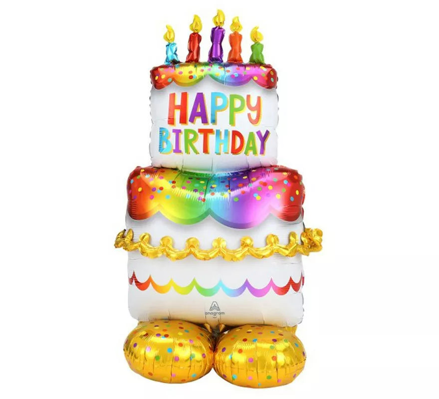 Translation missing: en.Globo Foil Gigante Airloonz Tarta Happy Birthday 68X134 cm