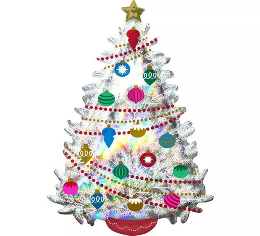 Globo Foil Gigante Árbol de Navidad Irisdiscente 66x91 cm