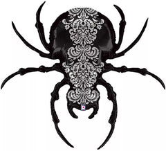 119 cm Black Spider Metallic Foil Balloon