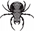 Globo Foil Metalizado de Araña Negra de 119 cm