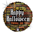Globo Foil Metalizado Frases de Halloween de 45 cm
