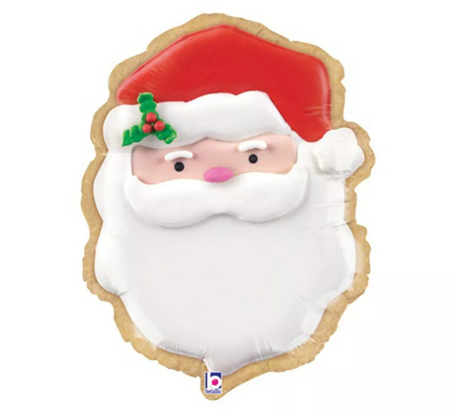 Translation missing: en.Globo Foil Metalizado Galleta Papá Noel de 60 cm
