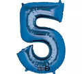 Globo metalizado Azul número 5 de 86 cm de altura