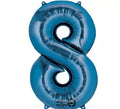 Globo metalizado Azul número 8 de 86 cm de altura