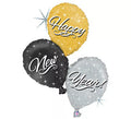 Globo Triple Foil Metalizado Happy New Year de 101 cm