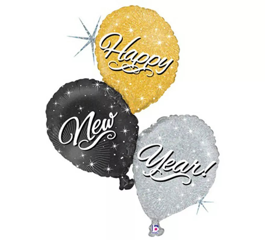 Translation missing: en.Globo Triple Foil Metalizado Happy New Year de 101 cm
