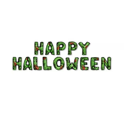 "Globos ""Happy Halloween"" verde"