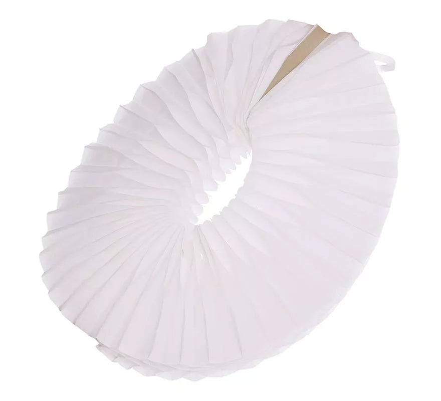 Gorguera o Cuello Cervantino Blanco de Papel