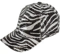 Gorra Animal Print Cebra con Lentejuelas