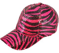 Gorra Animal Print Cebra rosa con Lentejuelas