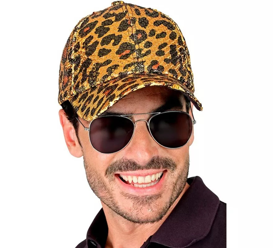 Translation missing: en.Gorra Animal Print Leopardo con Lentejuelas