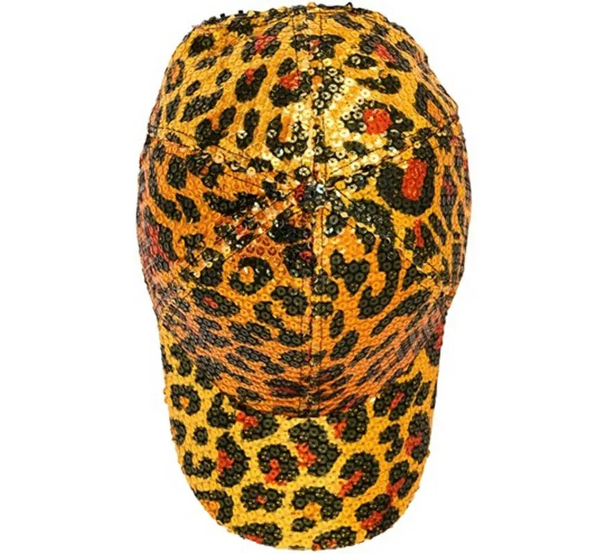 Translation missing: en.Gorra Animal Print Leopardo con Lentejuelas