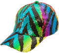 Gorra Animal Print Tigre Arcoíris con Lentejuelas