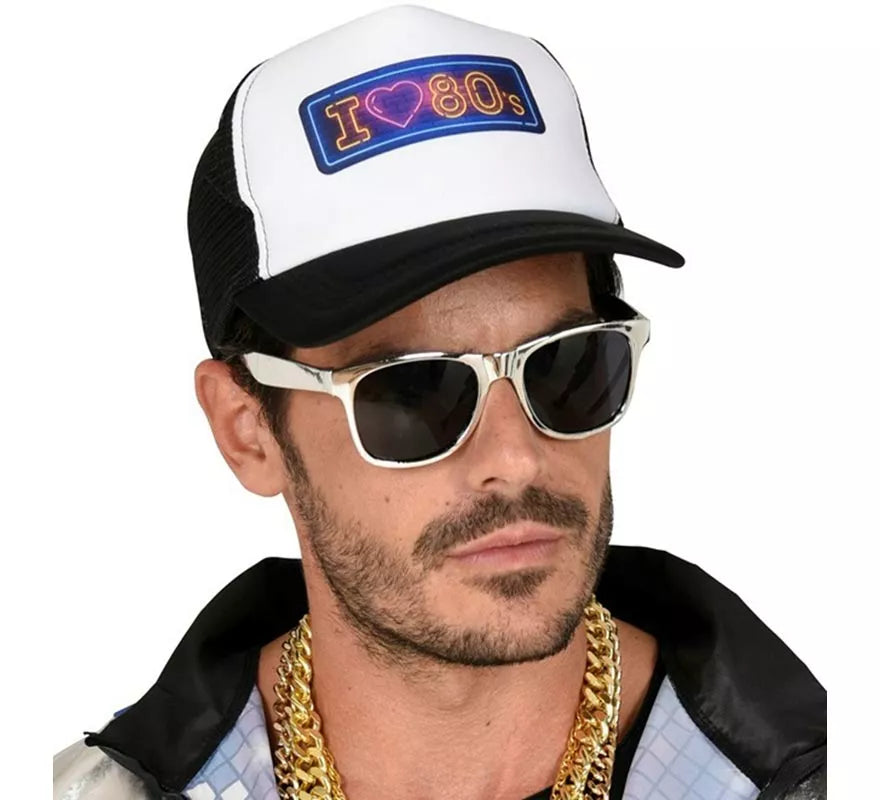 Gorra Años 80 'I Love 80s' para adultos