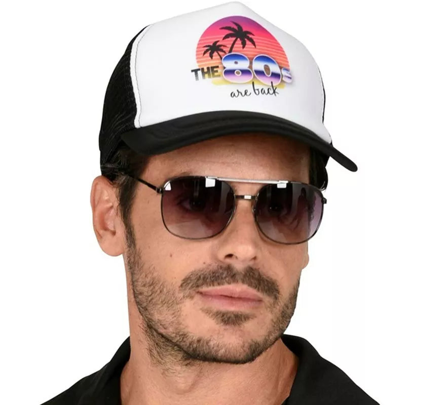 Gorra Años 80 'The 80s are back' para adultos