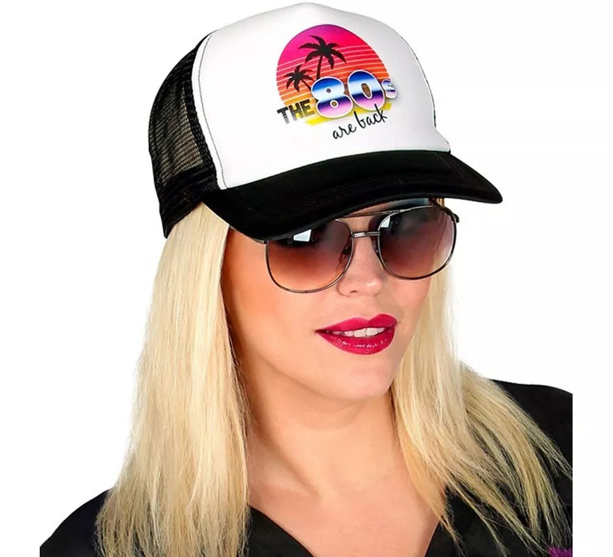 Gorra Años 80 'The 80s are back' para adultos