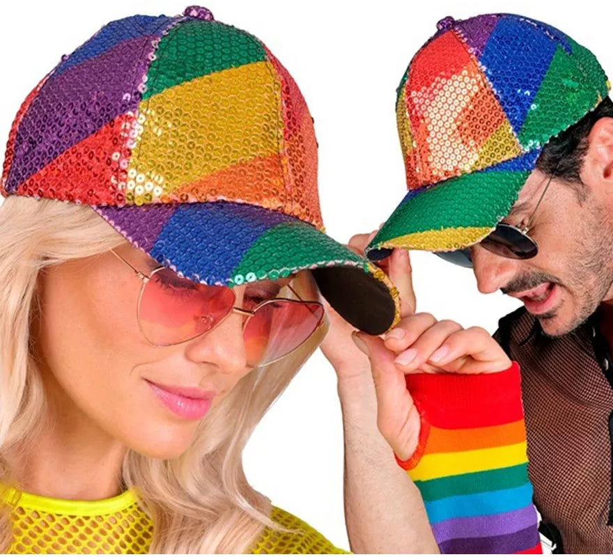 Translation missing: en.Gorra Arcoíris con Lentejuelas