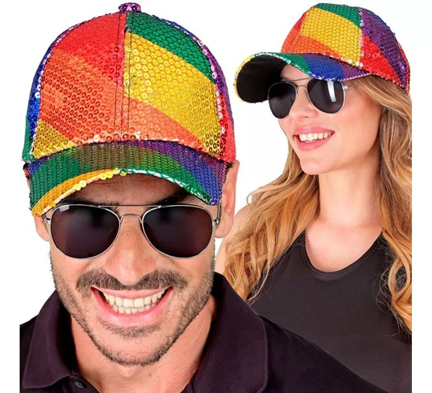 Translation missing: en.Gorra Arcoíris con Lentejuelas