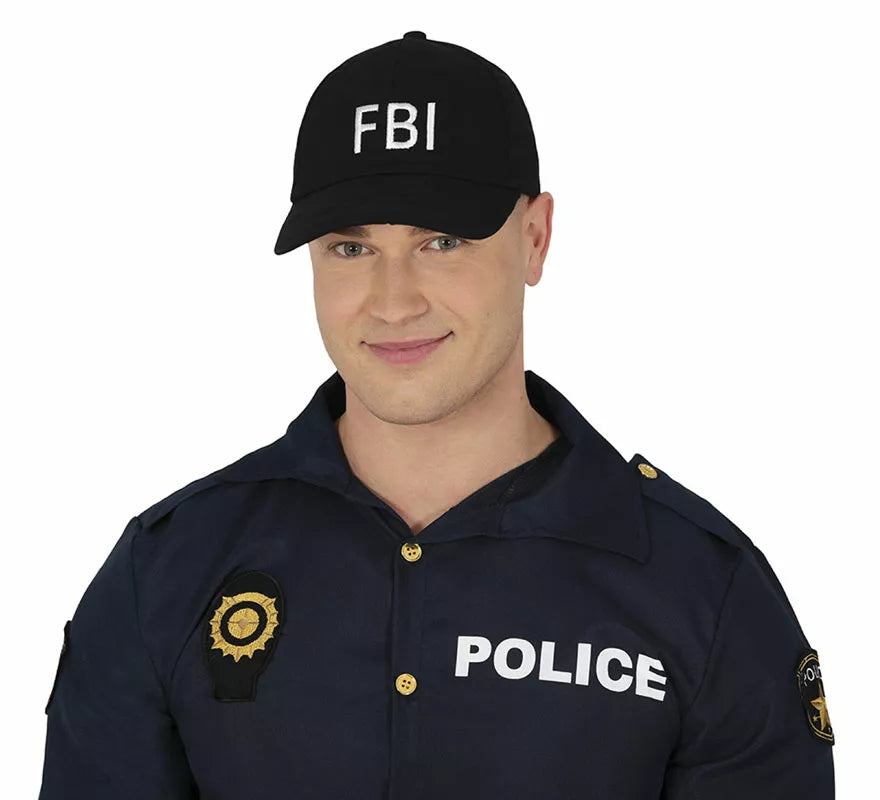 Translation missing: en.Gorra de FBI negra adulto