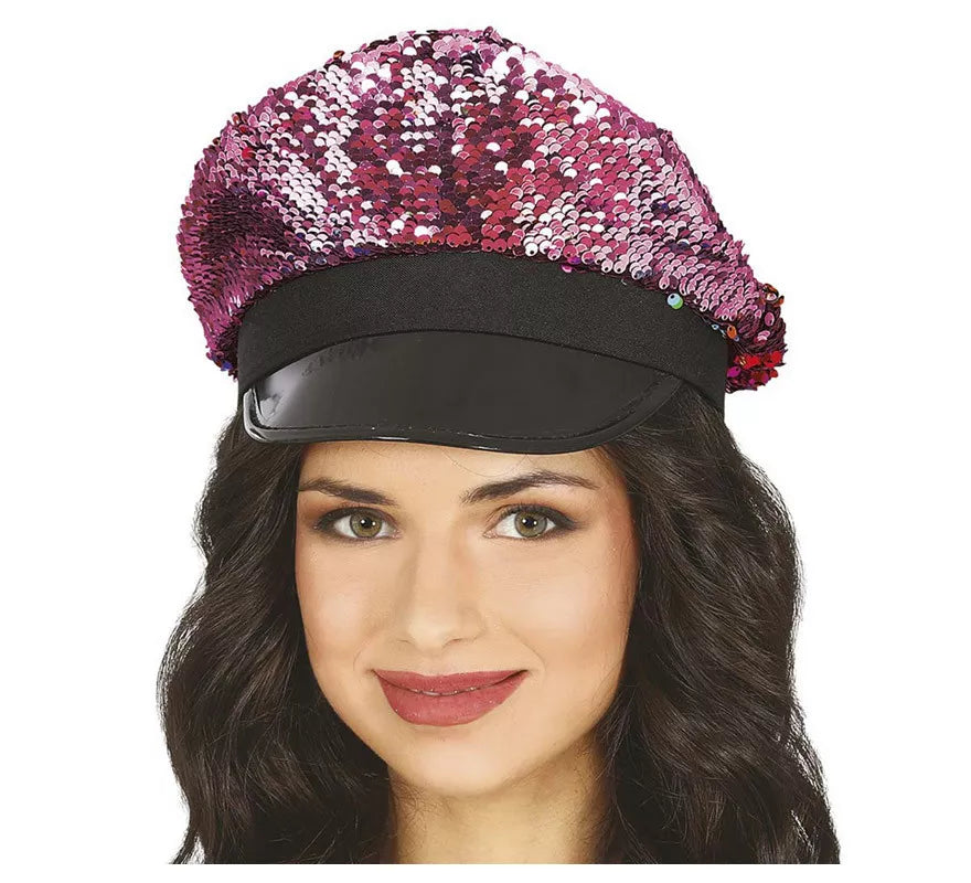 Gorra de Lentejuelas con visera en varios colores