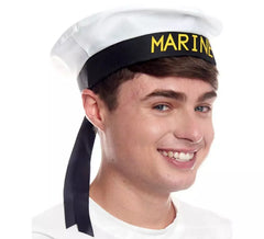 Black and white Marine cap