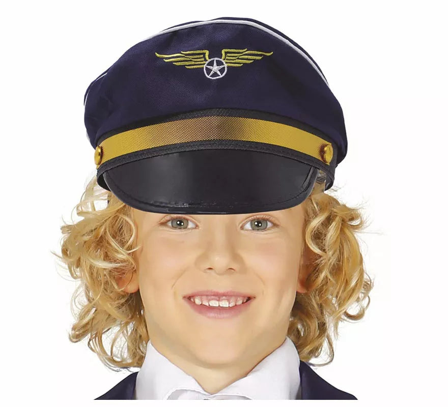 Translation missing: en.Gorra de Piloto con Insignia Dorada Infantil