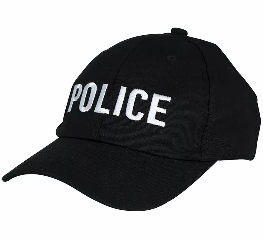 Translation missing: en.Gorra de Police negra adulto